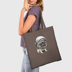 Сумка-шопер Мопс космонавт, цвет: 3D-принт — фото 2