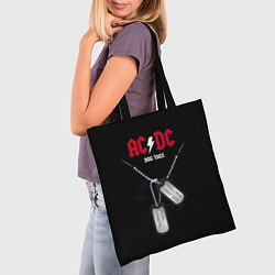 Сумка-шопер AC/DC: Dog Tags, цвет: 3D-принт — фото 2