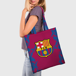 Сумка-шопер FC Barcelona: Purple & Blue, цвет: 3D-принт — фото 2
