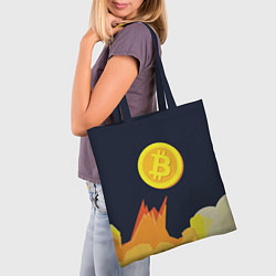 Сумка-шопер Bitcoin Up, цвет: 3D-принт — фото 2