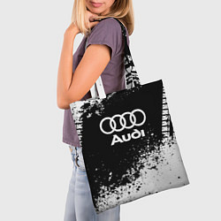 Сумка-шопер Audi: Black Spray, цвет: 3D-принт — фото 2