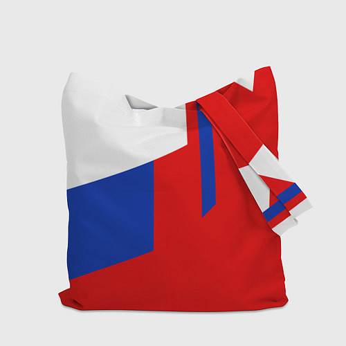 Сумка-шоппер Russia: Geometry Tricolor / 3D-принт – фото 2