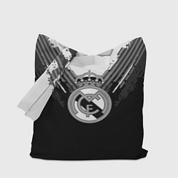 Сумка-шопер FC Real Madrid: Black Style, цвет: 3D-принт