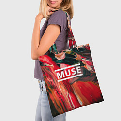 Сумка-шопер MUSE: Red Colours, цвет: 3D-принт — фото 2