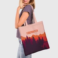 Сумка-шопер Firewatch: Orange Style, цвет: 3D-принт — фото 2
