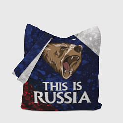 Сумка-шопер Russia: Roaring Bear, цвет: 3D-принт