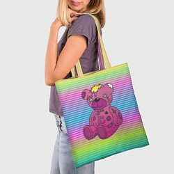 Сумка-шопер Lil Peep Bear, цвет: 3D-принт — фото 2