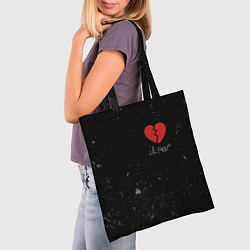 Сумка-шопер Lil Peep: Broken Heart, цвет: 3D-принт — фото 2