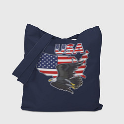 Сумка-шоппер USA - flag and eagle