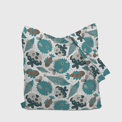 Сумка-шоппер Экзотическая рыба морей / 3D-принт – фото 2