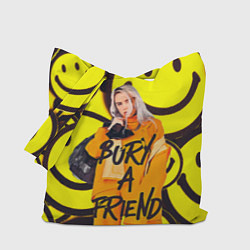 Сумка-шопер Billie Eilish: Bury a Friend, цвет: 3D-принт
