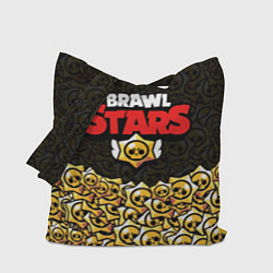 Сумка-шопер Brawl Stars: Black Style, цвет: 3D-принт
