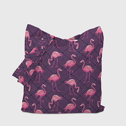 Сумка-шоппер Фиолетовые фламинго