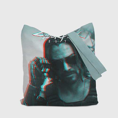 Сумка-шоппер Cyberpunk 2077: Keanu Reeves / 3D-принт – фото 2