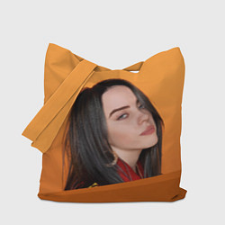 Сумка-шопер BILLIE EILISH: Orange Mood, цвет: 3D-принт