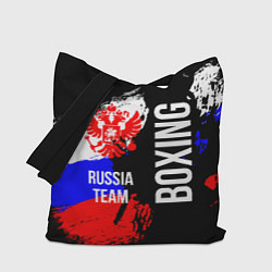 Сумка-шопер Boxing Russia Team и герб РФ, цвет: 3D-принт