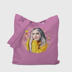 Сумка-шопер Billie Eilish Pink Art, цвет: 3D-принт