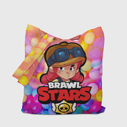 Сумка-шопер Brawl Stars - Jessie, цвет: 3D-принт