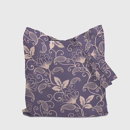 Сумка-шоппер Узоры Цветы / 3D-принт – фото 2