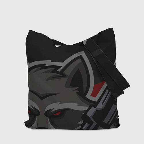 Сумка-шоппер Форма Bad Raccoon / 3D-принт – фото 2