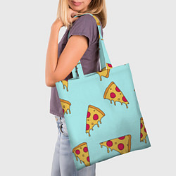 Сумка-шопер Ароматная пицца, цвет: 3D-принт — фото 2