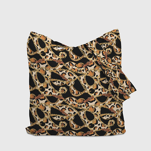 Сумка-шоппер Versace Леопардовая текстура / 3D-принт – фото 2
