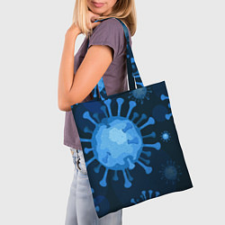 Сумка-шопер Сorona virus infection, цвет: 3D-принт — фото 2