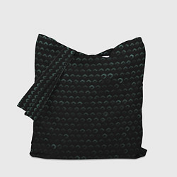 Сумка-шопер Текстура геометрия ромбы черны, цвет: 3D-принт