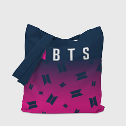 Сумка-шопер BTS БТС, цвет: 3D-принт