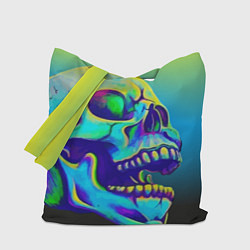 Сумка-шопер Neon skull, цвет: 3D-принт