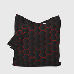 Сумка-шоппер 3D black & red