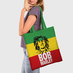 Сумка-шопер Bob Marley, цвет: 3D-принт — фото 2
