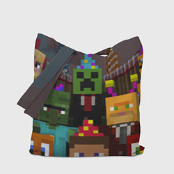 Сумка-шопер Minecraft - characters - video game, цвет: 3D-принт
