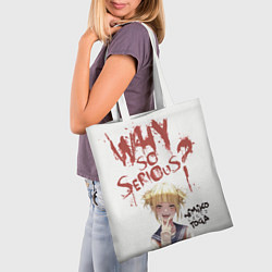 Сумка-шопер Химико, почему ты такой серьезный?, цвет: 3D-принт — фото 2