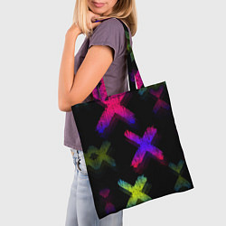 Сумка-шопер Крестики, цвет: 3D-принт — фото 2