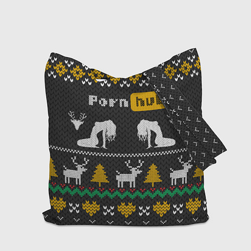 Сумка-шоппер Pornhub свитер с оленями / 3D-принт – фото 2
