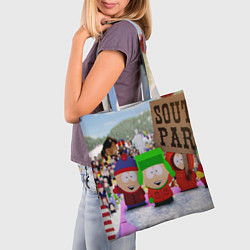 Сумка-шопер Южный Парк South Park, цвет: 3D-принт — фото 2