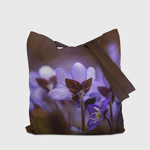 Сумка-шоппер Хрупкий цветок фиалка / 3D-принт – фото 2