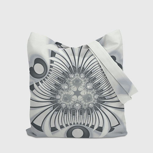 Сумка-шоппер Серая абстракция / 3D-принт – фото 2