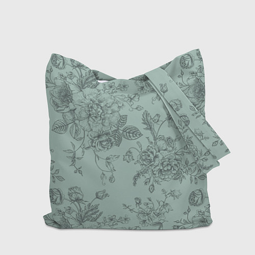 Сумка-шоппер Пионы и розы / 3D-принт – фото 2
