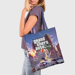 Сумка-шопер ЭКШЕН Grand Theft Auto V, цвет: 3D-принт — фото 2