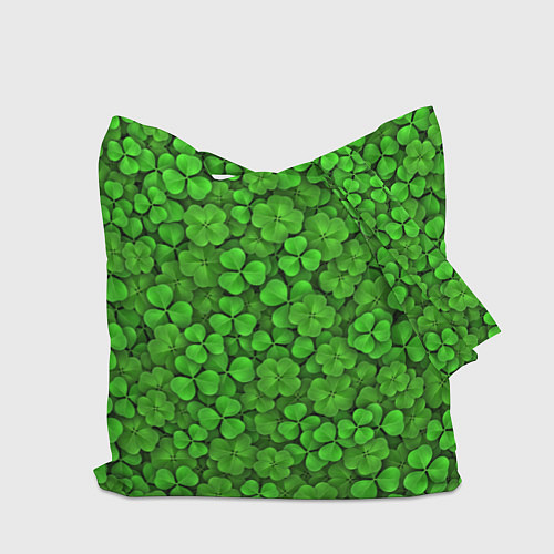 Сумка-шоппер Зелёный клевер / 3D-принт – фото 2