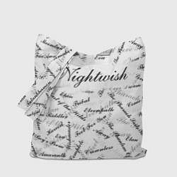 Сумка-шопер Nightwish Songs Найтвиш песни Z, цвет: 3D-принт