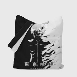 Сумка-шопер Токийский гуль черно белый Кен, цвет: 3D-принт