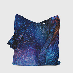 Сумка-шоппер Синяя чешуйчатая абстракция blue cosmos