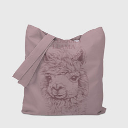 Сумка-шопер No drama llama, цвет: 3D-принт