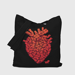 Сумка-шопер Сердце Из Котиков, цвет: 3D-принт