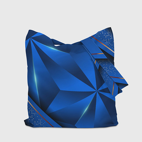 Сумка-шоппер 3D абстрактные фигуры BLUE / 3D-принт – фото 2