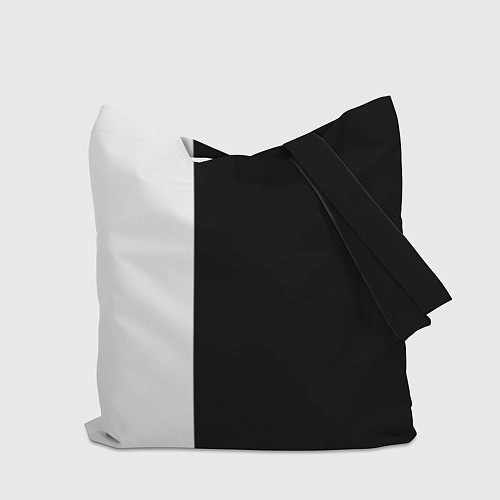 Сумка-шоппер Черно белый силуэт Танджиро / 3D-принт – фото 2