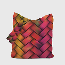 Сумка-шопер Colorful weave, цвет: 3D-принт